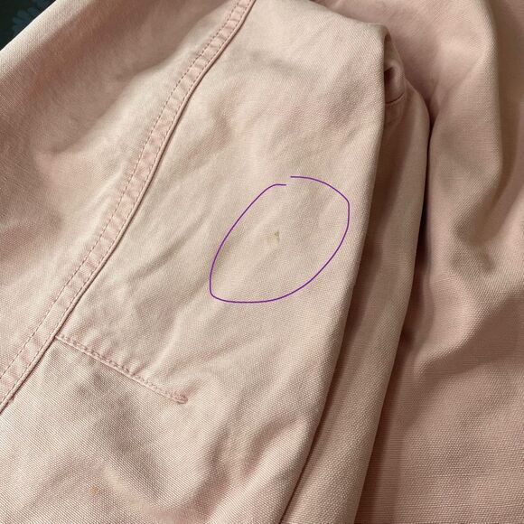 L.L. Bean Vintage Barn Jacket Chore Coat Pink With Brown Corduroy Size Small - Picture 8 of 12